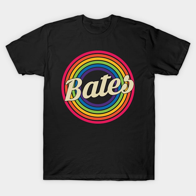 Bates - Retro Rainbow Style T-Shirt by MaydenArt